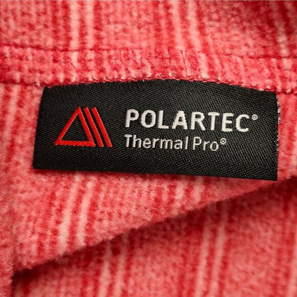 The North Face Jacket Womens Large Polartec ThermalPro Red Full Zip Hoodie - Picture 15 of 16